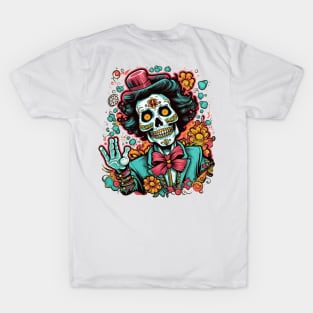 Channeling our creative side with this colorful skull graffiti T-Shirt